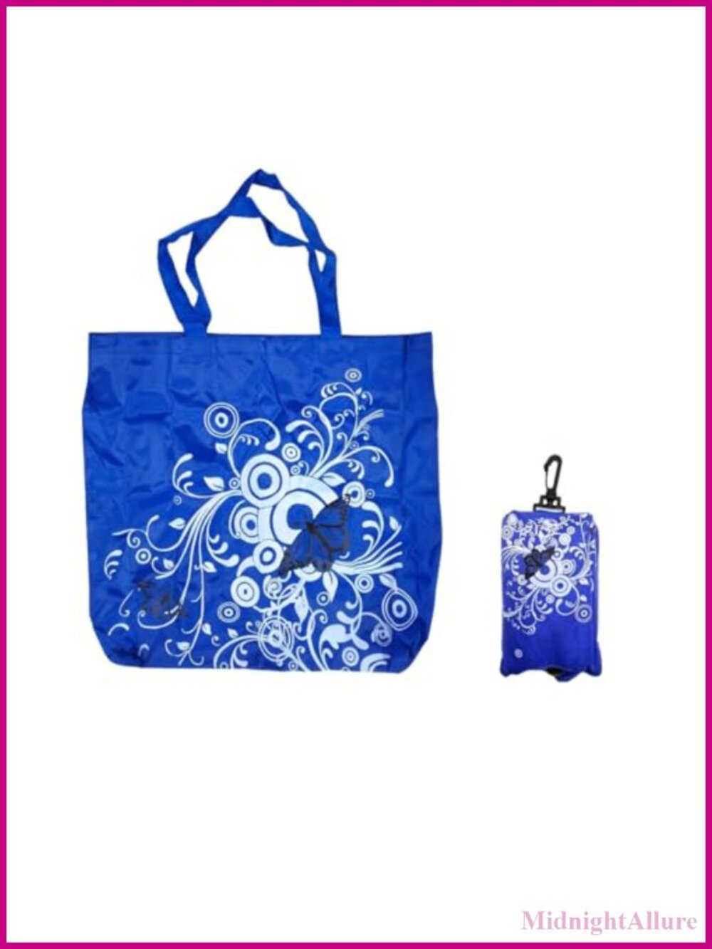 Foldable Oxford Cloth Tote Bag Buckle Closure Lightweight Travel